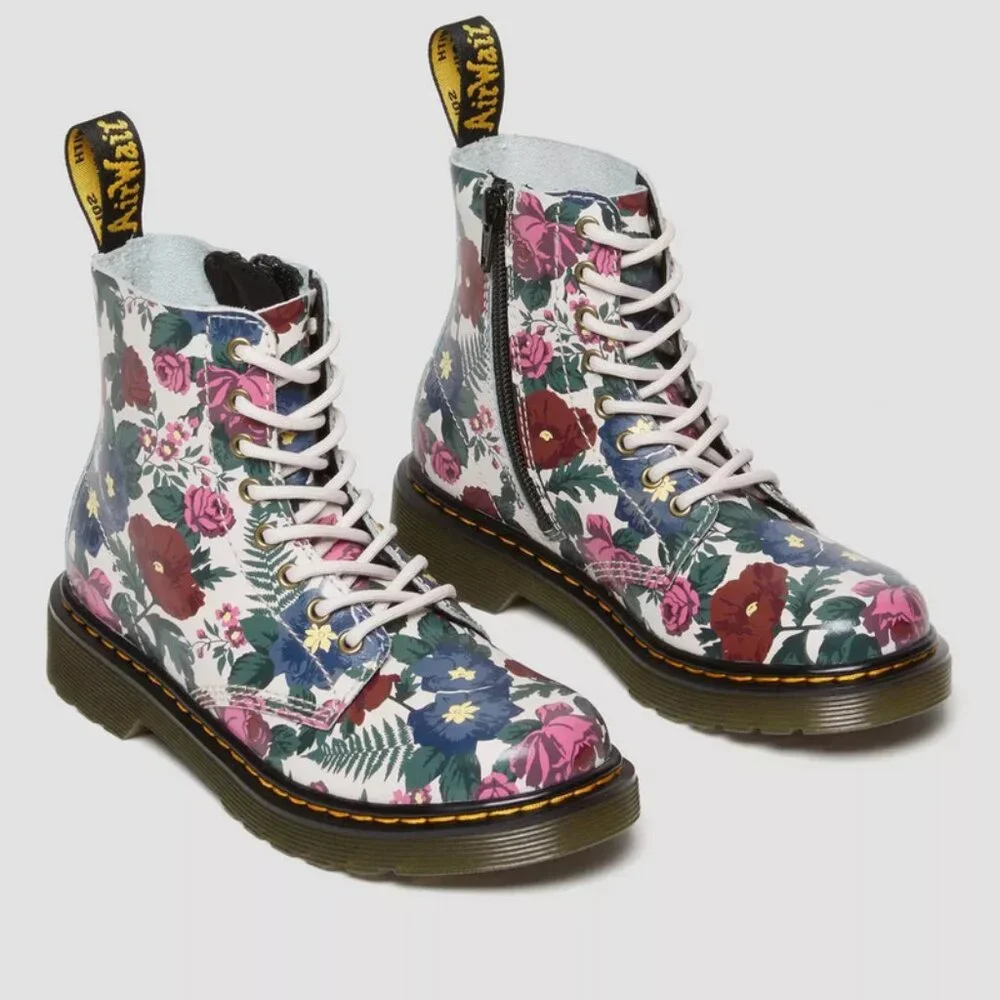 Dr. Martens 1460T English Garden Leather Lace Up Boots